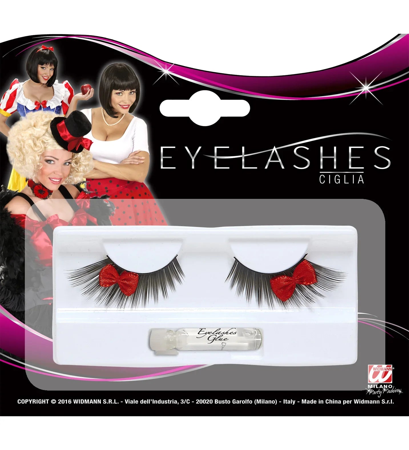 Pestañas Negras con Lazos Pestañas Widmann